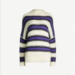 maje striped knitted jumper sweater size 2